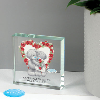 Personalised Me to You Rose Heart Crystal Token - image 4