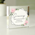 Personalised Abstract Rose Crystal Token from Heartfelt Gifts