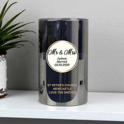 Personalised Opulent Smoked Glass LED Candle - image 4