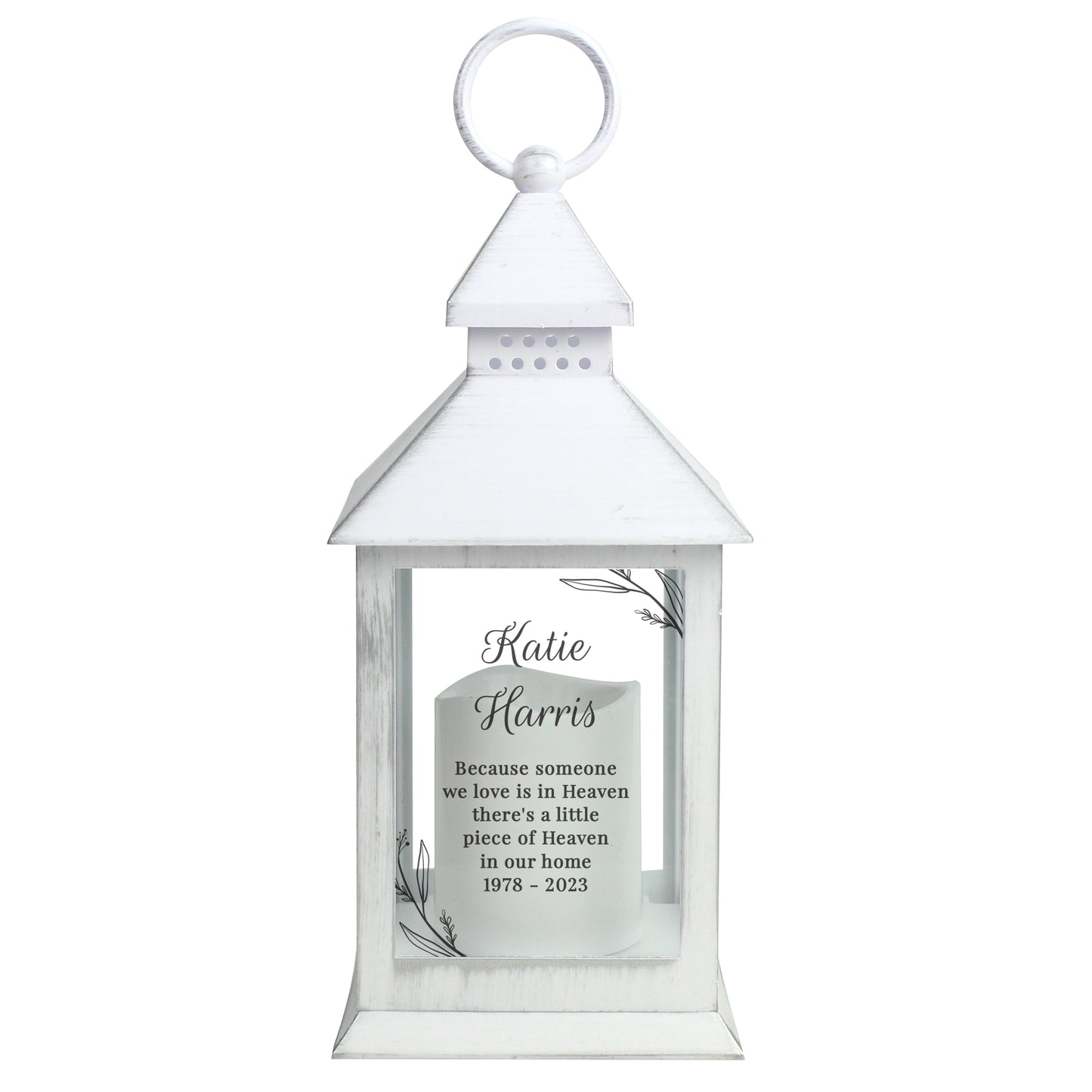 Personalised Memorial White Lantern - image 7