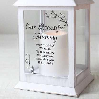 Personalised Memorial White Lantern - image 9