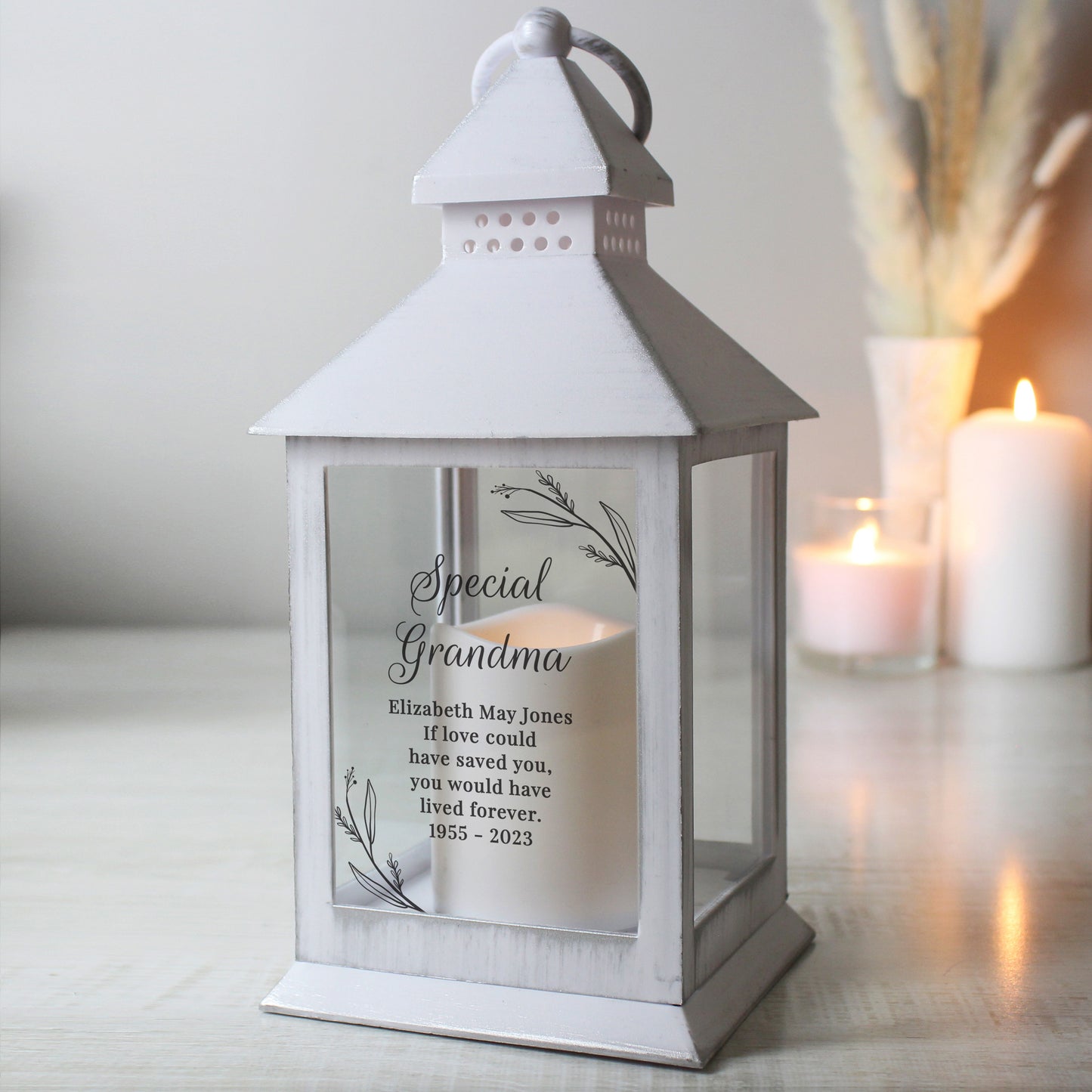 Personalised Memorial White Lantern - image 10
