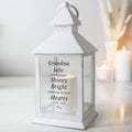 Personalised 'Your Light Shines Bright' White Lantern from Heartfelt Gifts