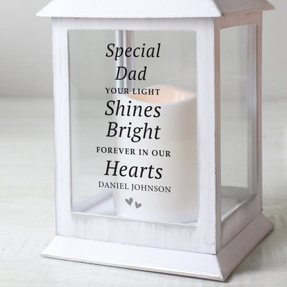 Personalised 'Your Light Shines Bright' White Lantern - image 4