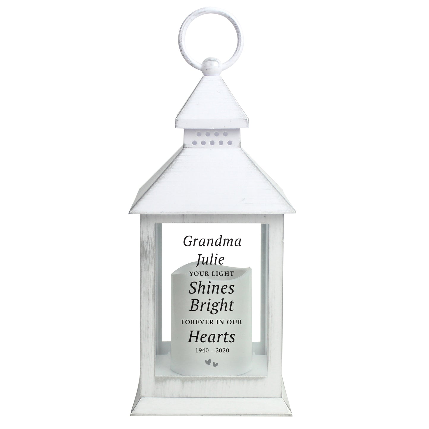 Personalised 'Your Light Shines Bright' White Lantern - image 5