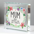 Personalised Floral Crystal Token from Heartfelt Gifts