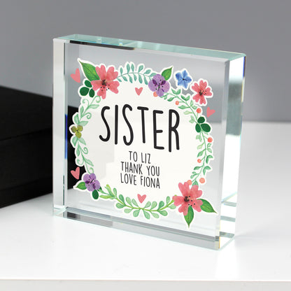 Personalised Floral Crystal Token - image 3