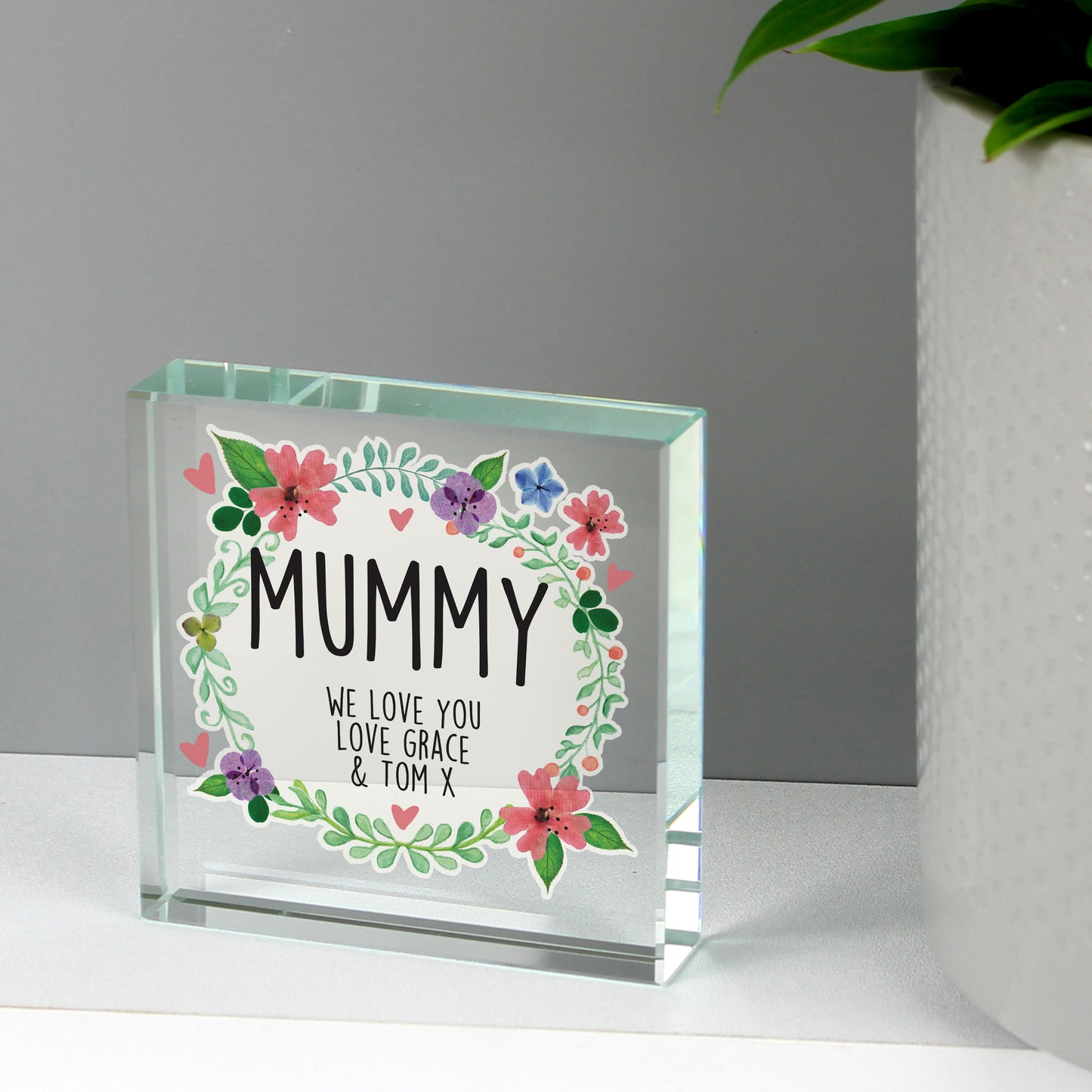 Personalised Floral Crystal Token - image 5