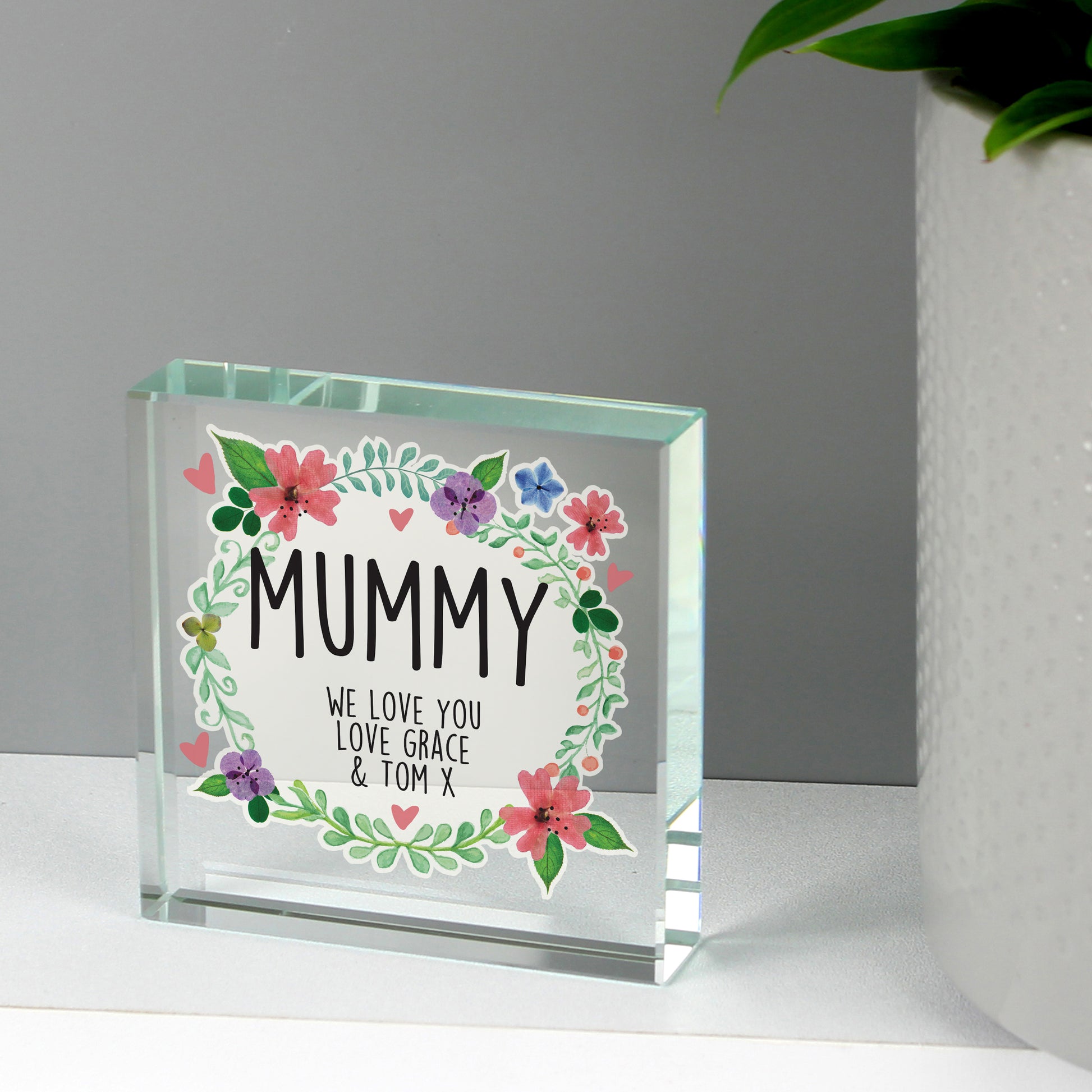 Personalised Floral Crystal Token - image 5