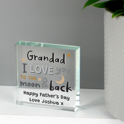Personalised To the Moon and Back Crystal Token - image 4