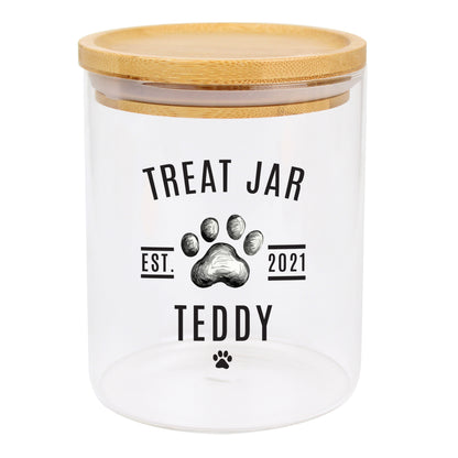 Personalised Pet Treats Glass Jar with Bamboo Lid - image 2