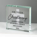 Personalised On Your Christening Crystal Token from Heartfelt Gifts