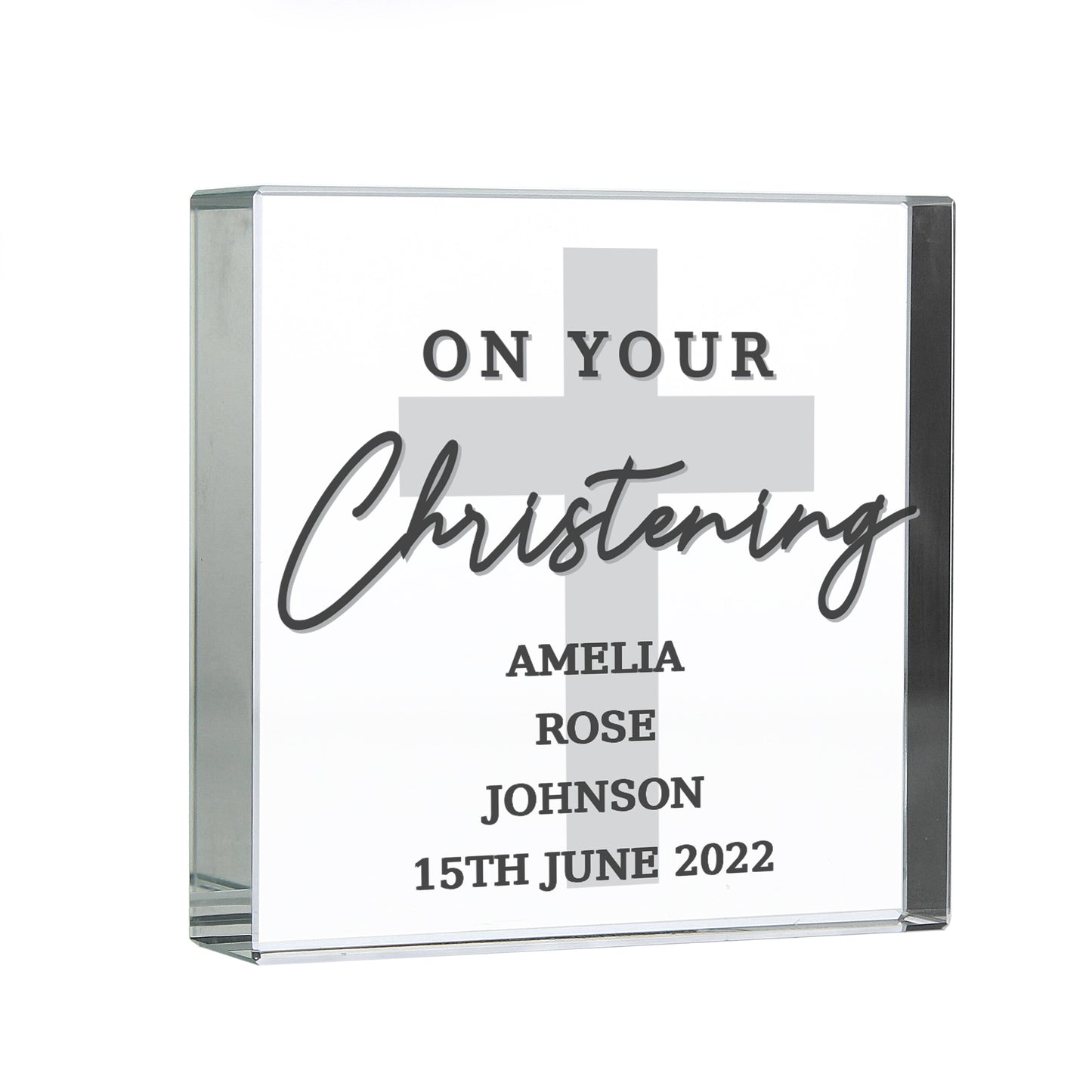 Personalised On Your Christening Crystal Token - image 3