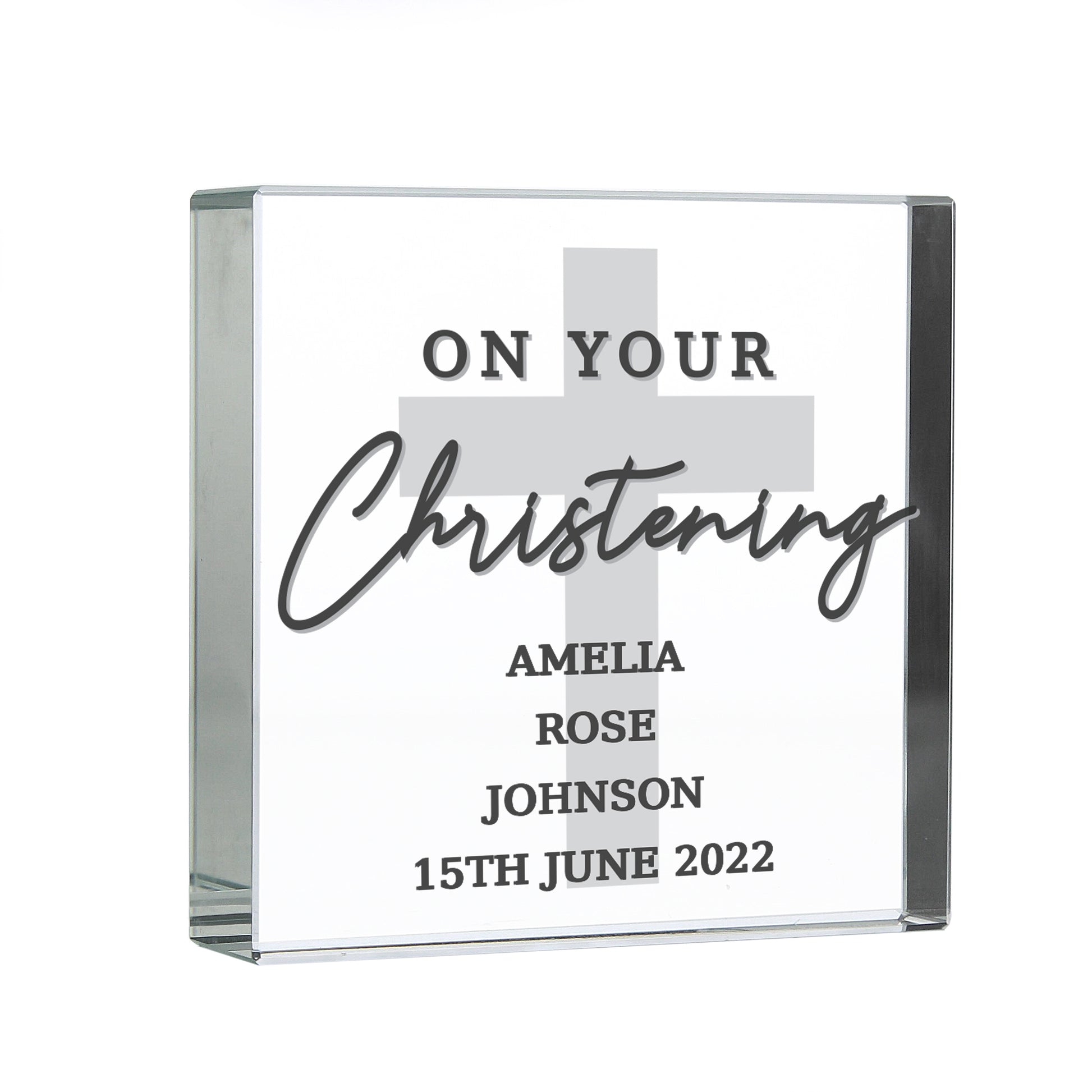 Personalised On Your Christening Crystal Token - image 3