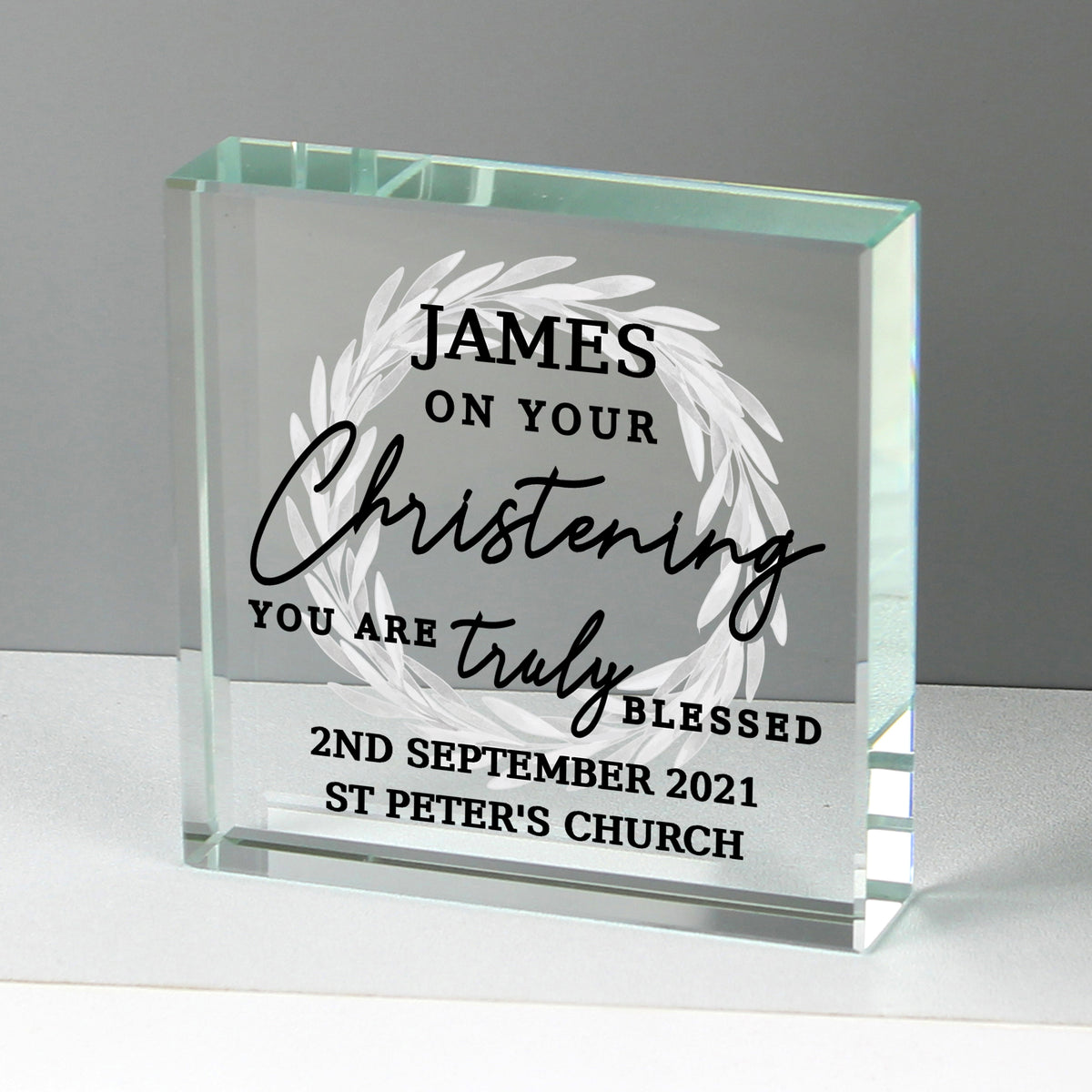 Personalised 'Truly Blessed' Crystal Token - image 2