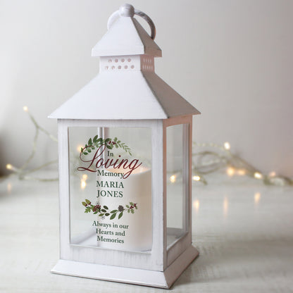 Personalised In Loving Memory White Lantern - image 2