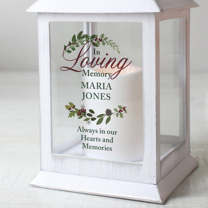 Personalised In Loving Memory White Lantern - image 3