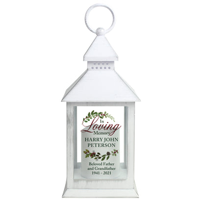 Personalised In Loving Memory White Lantern - image 4