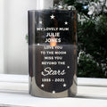 Personalised Miss You Beyond The Stars Smoked Glass LED Candle from Heartfelt Gifts