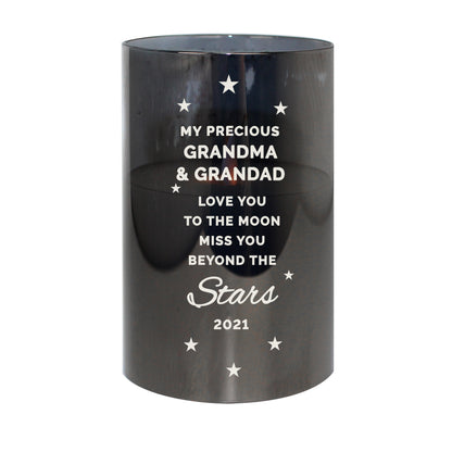 Personalised Miss You Beyond The Stars Smoked Glass LED Candle - image 5