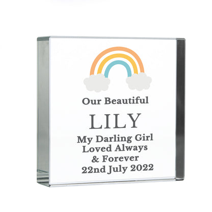 Personalised Rainbow Memorial Crystal Token - image 4