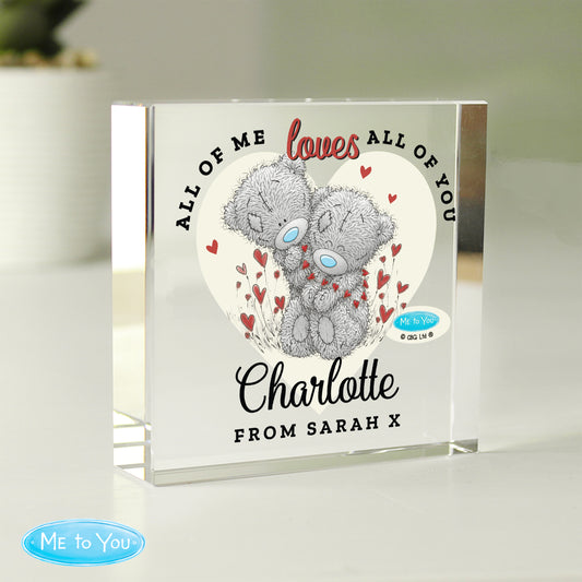 Personalised Me to You Love Heart Crystal Token from Heartfelt Gifts