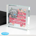Personalised Me To You Floral Crystal Token from Heartfelt Gifts