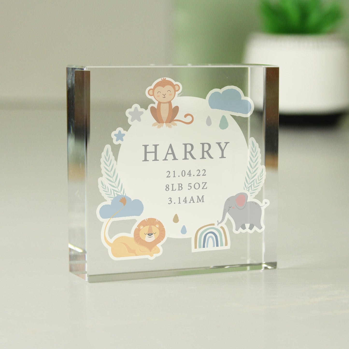Personalised Safari Animals Crystal Token - image 6