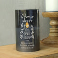 Personalised HOME Smoked Glass LED Candle from Heartfelt Gifts