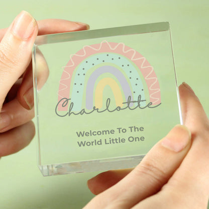 Personalised Rainbow Crystal Token from Heartfelt Gifts