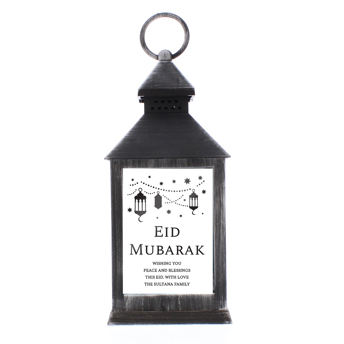 Personalised Eid and Ramadan Black Lantern - image 5