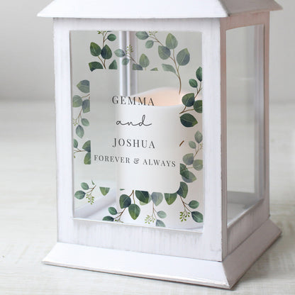Personalised Botanical White Lantern - image 4