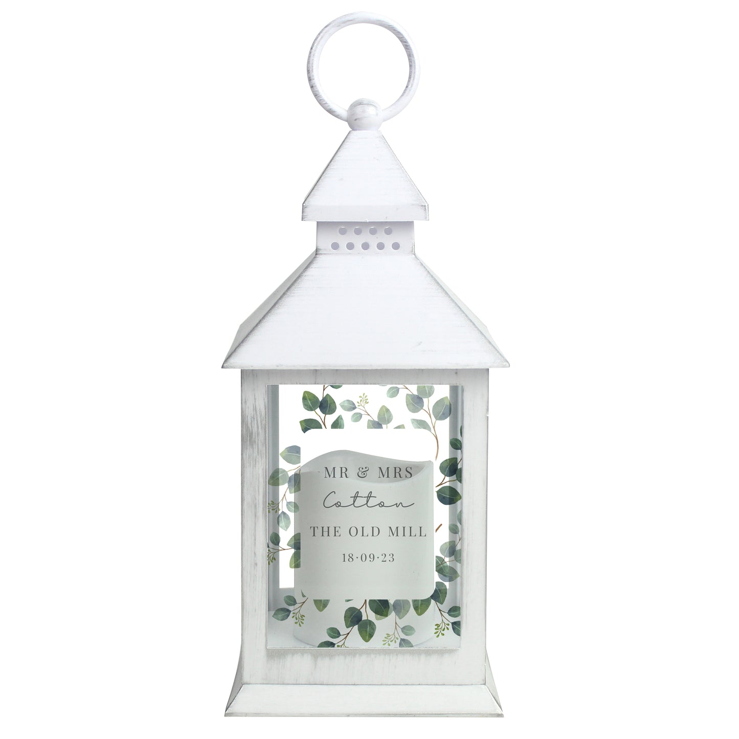 Personalised Botanical White Lantern - image 5