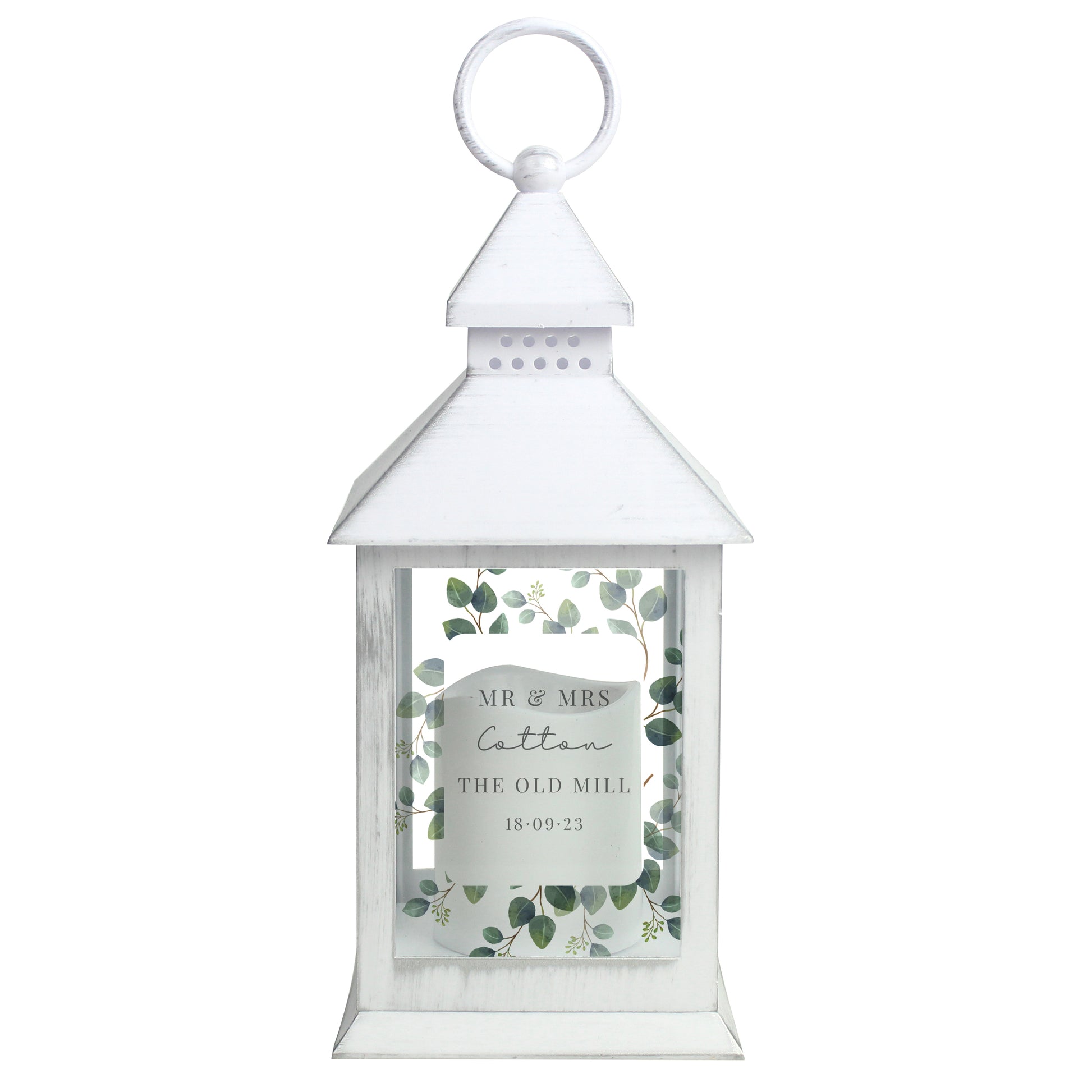Personalised Botanical White Lantern - image 5
