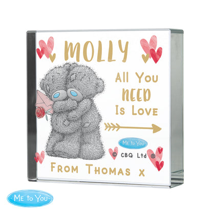 Personalised Me To You Hold You Forever Crystal Token - image 4