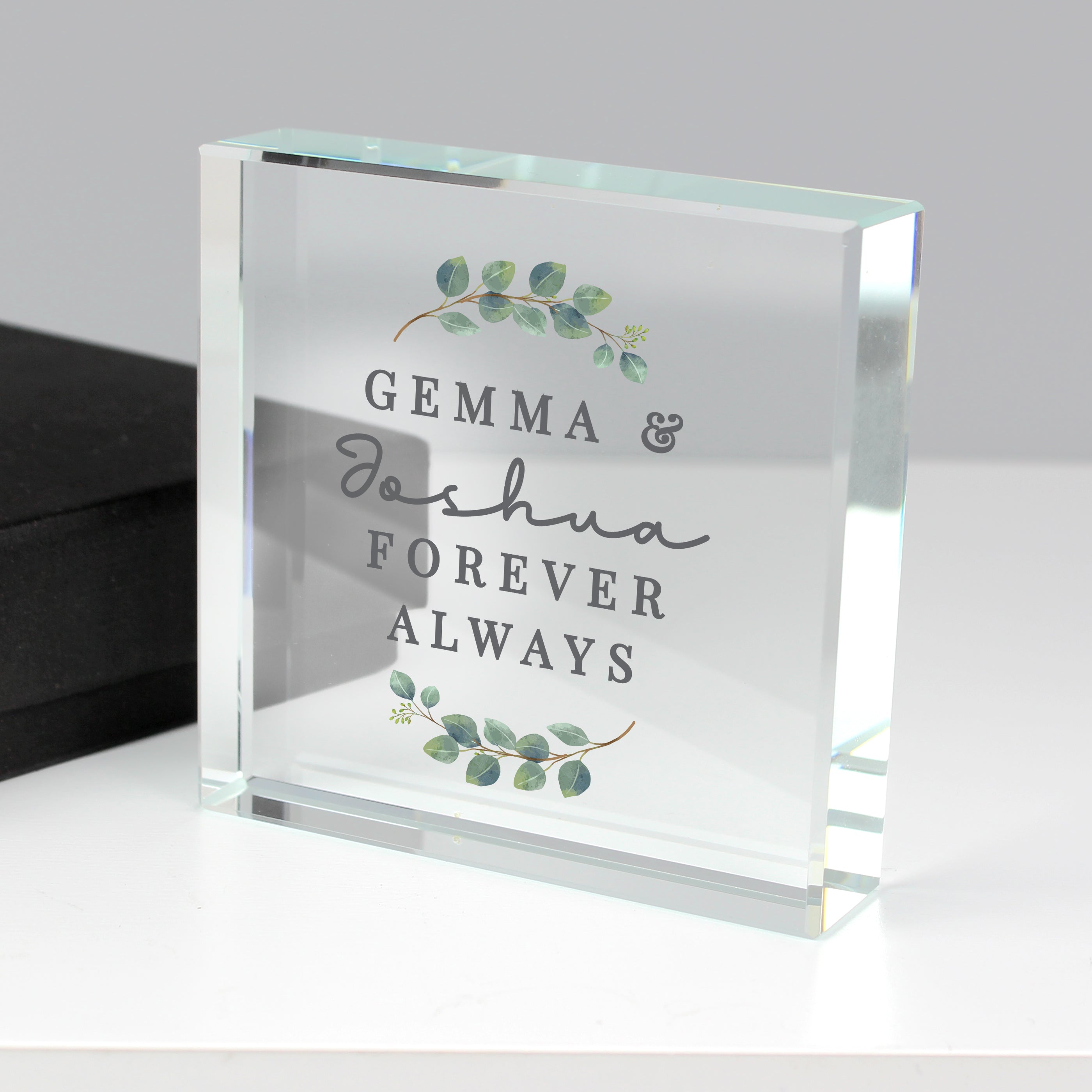 Personalised Botanical Crystal Token from Heartfelt Gifts