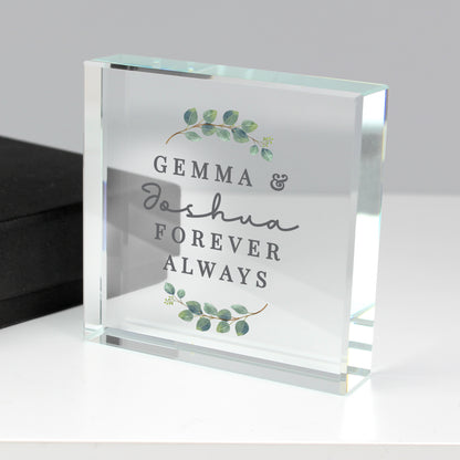 Personalised Botanical Crystal Token from Heartfelt Gifts