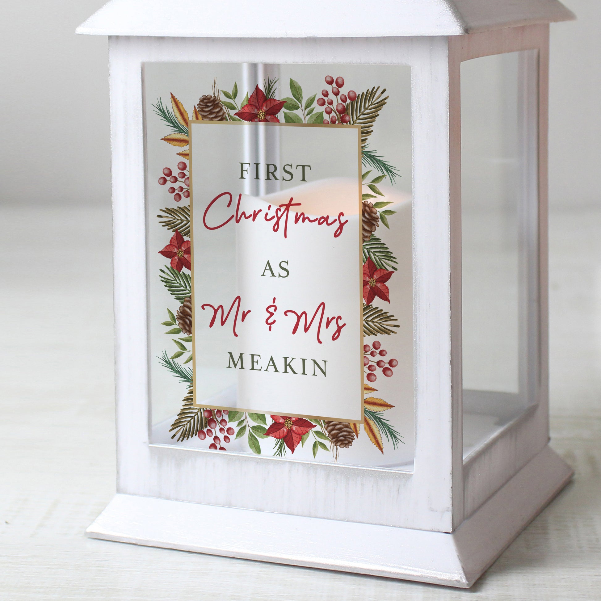 Personalised Christmas White LED Lantern - image 2