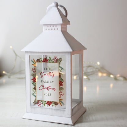 Personalised Christmas White LED Lantern - image 4