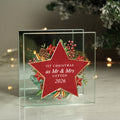 Personalised Christmas Glass Tea Light Candle Holder from Heartfelt Gifts