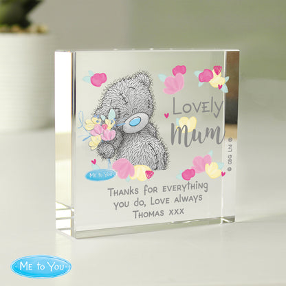 Personalised Me to You Lovely Mum Crystal Token from Heartfelt Gifts