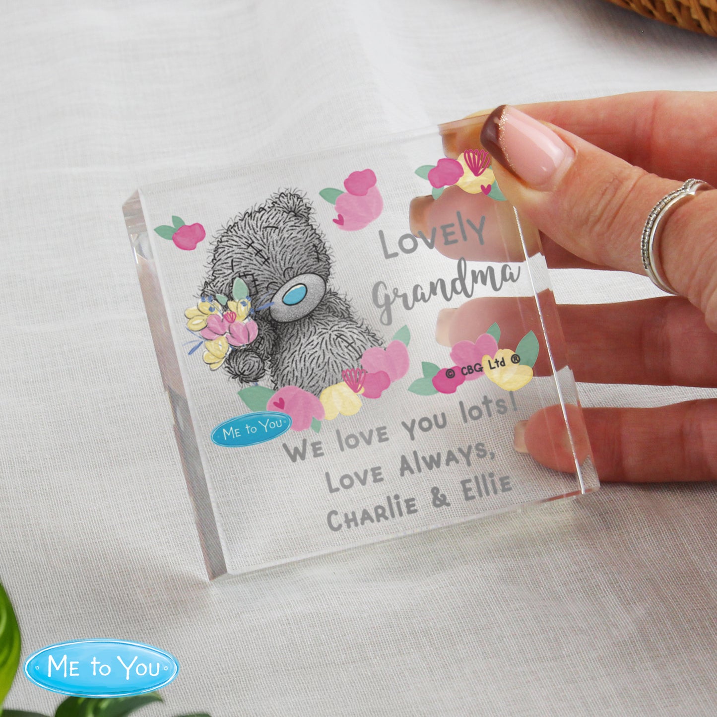Personalised Me to You Lovely Mum Crystal Token - image 2