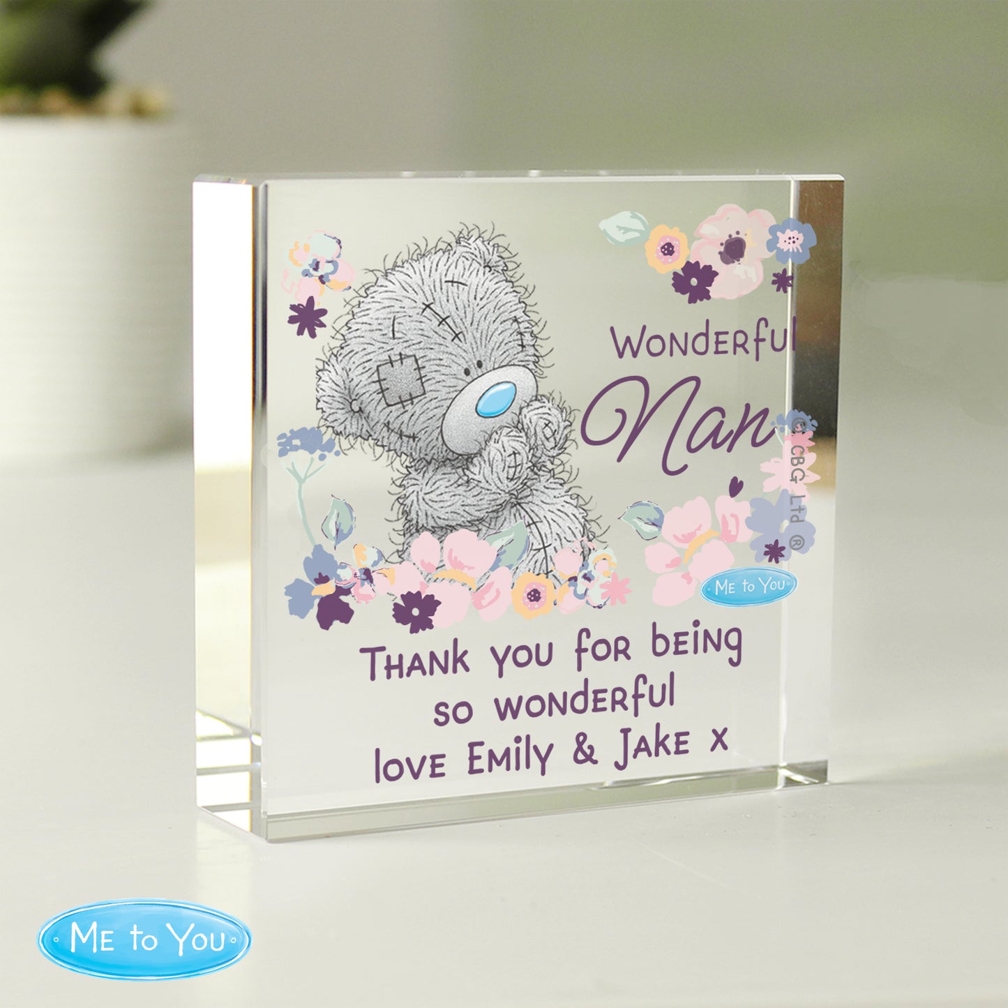Personalised Me to You Wonderful Nan Crystal Token from Heartfelt Gifts