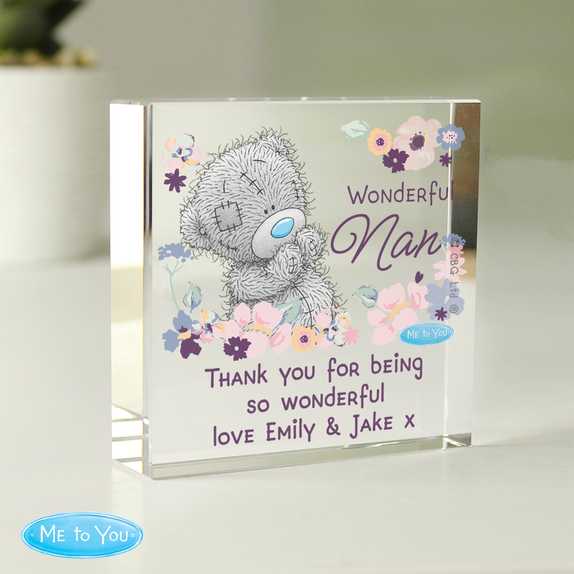 Personalised Me to You Wonderful Nan Crystal Token from Heartfelt Gifts