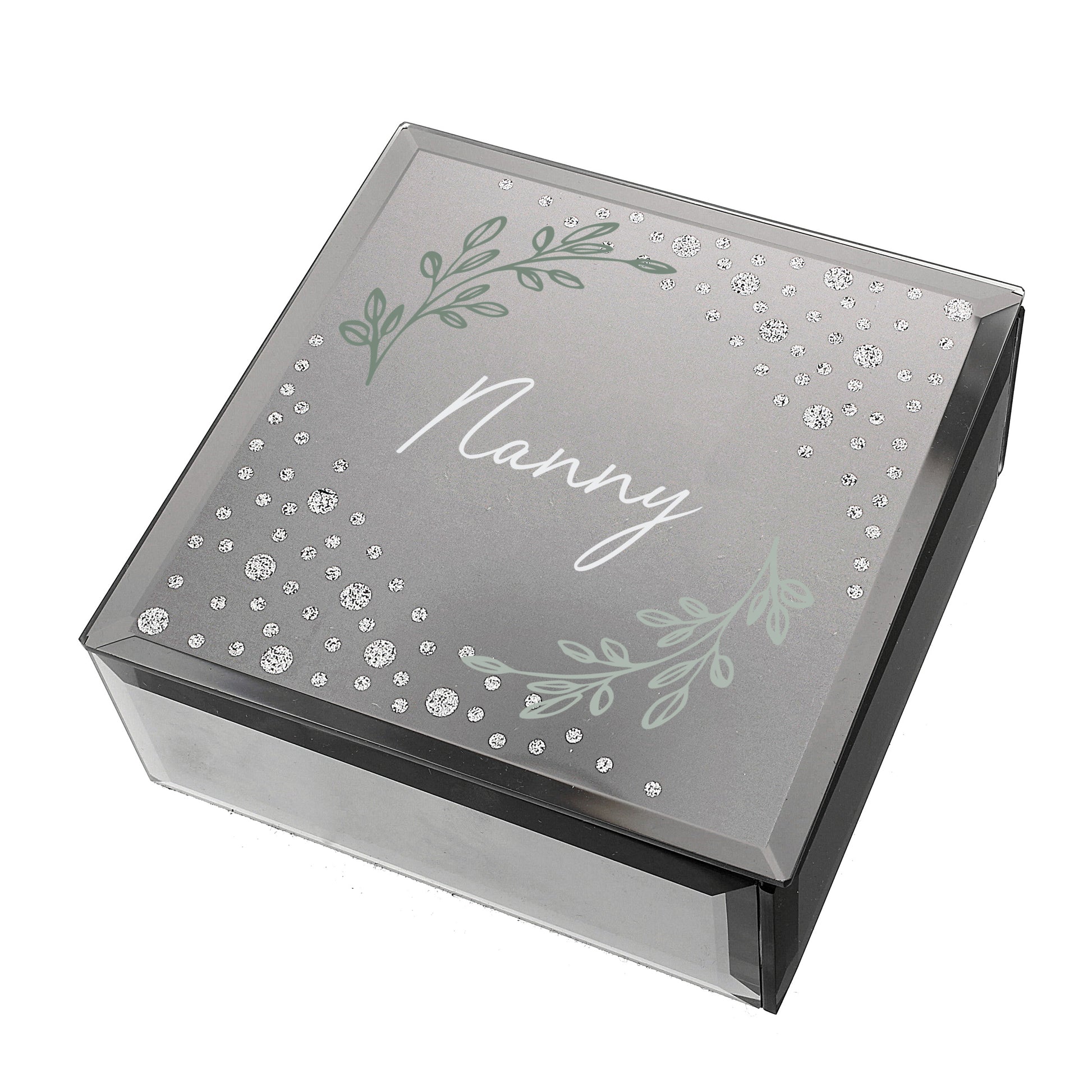 Personalised Botanical Diamante Mirrored Trinket Box - image 5