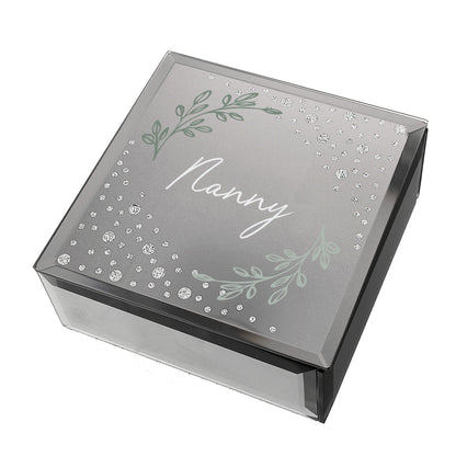 Personalised Botanical Diamante Mirrored Trinket Box - image 5
