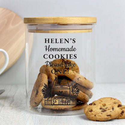 Personalised Home Glass Storage Jar from Heartfelt Gifts