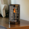 Personalised Christmas Smoked Glass LED Candle – Christmas Home Decor Gift