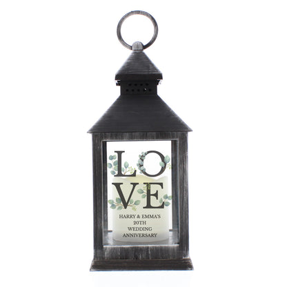 Personalised LOVE LED Black Lantern - image 5