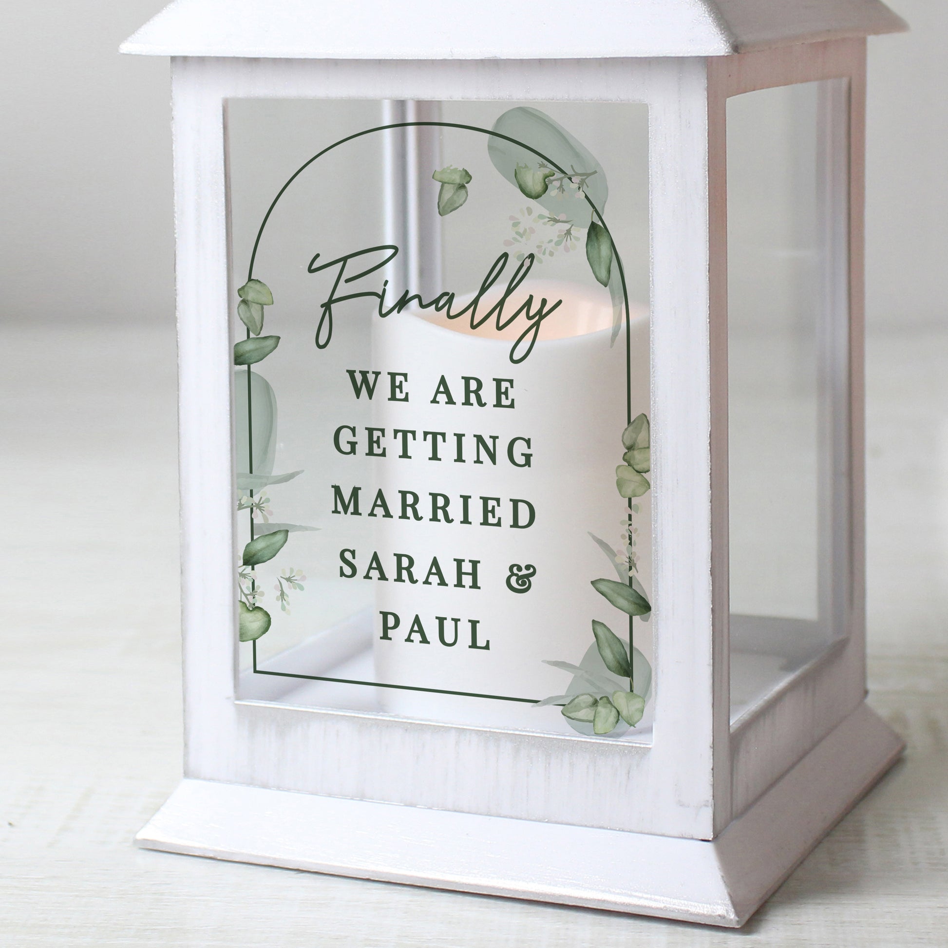 Personalised Botanical Wedding Lantern - image 2